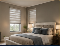 Custom manufactured bedroom window coverings
