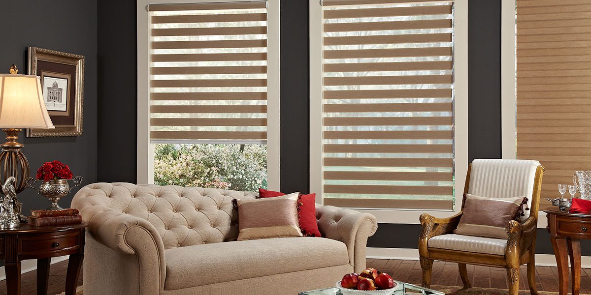 Living room with sheer shades